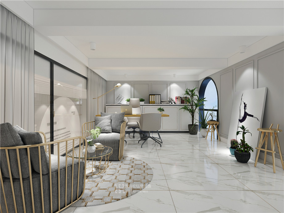 芭莎皇家芭蕾舞蹈培訓學校設計方案-休息區效果圖-鄭州舞蹈培訓設計案例 芭莎皇家芭蕾舞蹈培訓學校設計方案-休息區效果圖-鄭州舞蹈培訓設計案例