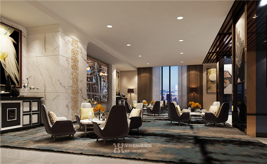 鄭州九龍國際售樓部裝修設計案例-宏鈺堂裝飾作品 鄭州九龍國際售樓部裝修設計案例-宏鈺堂裝飾作品