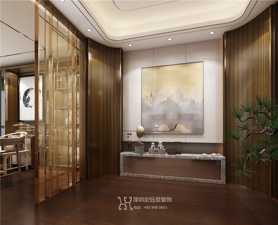 濮陽江南里現代中式別墅樣板間玄關裝修設計方案 濮陽江南里現代中式別墅樣板間玄關裝修設計方案