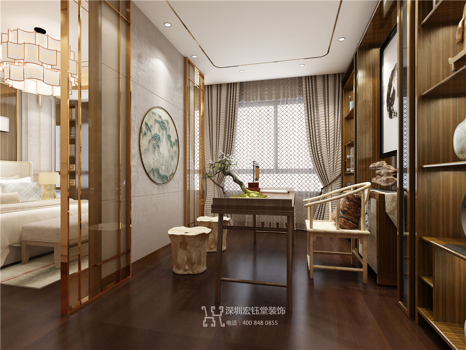 濮陽江南里現代中式別墅樣板間茶室裝修設計方案 濮陽江南里現代中式別墅樣板間茶室裝修設計方案