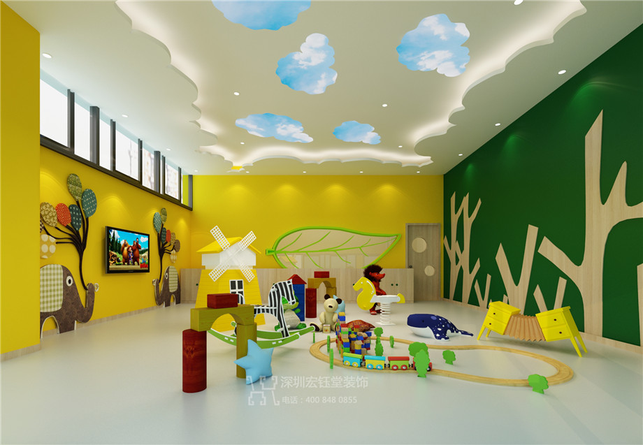 維貝尼兒童教育中心裝修設計方案-玩耍教室效果圖 維貝尼兒童教育中心裝修設計方案-玩耍教室效果圖