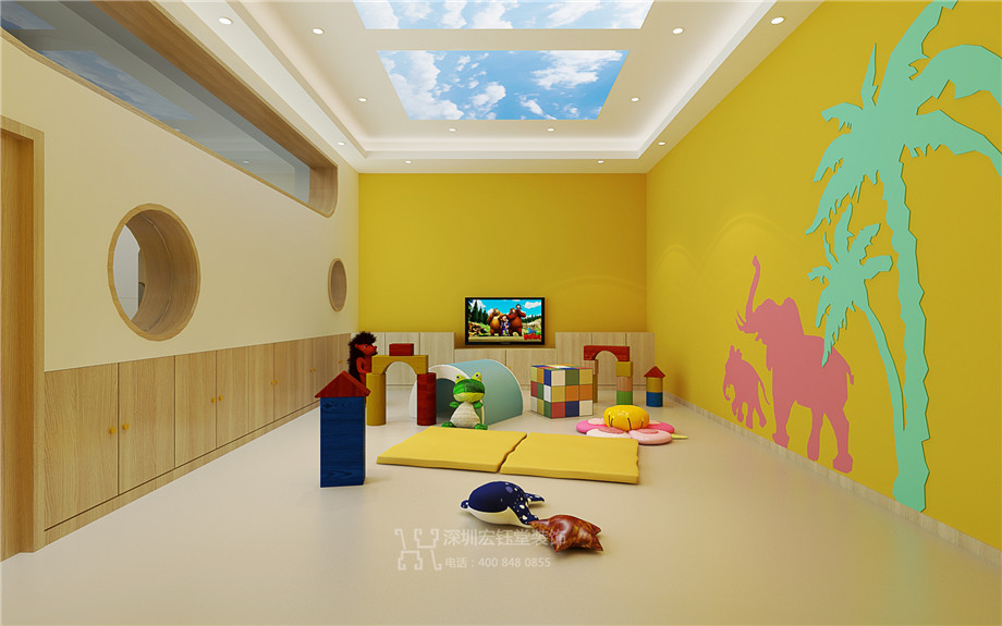 維貝尼兒童教育中心裝修設計方案-玩耍教室效果圖 維貝尼兒童教育中心裝修設計方案-玩耍教室效果圖