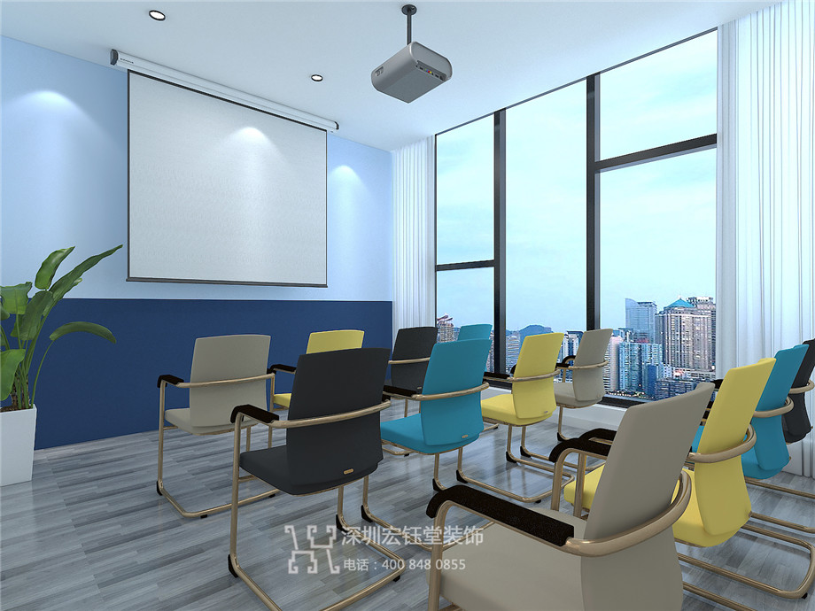  鄭州Dance少兒語言舞蹈培訓裝修設計案例-語言培訓教室效果圖