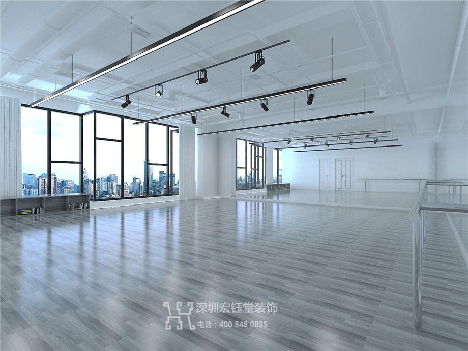  鄭州Dance少兒語言舞蹈培訓裝修設計案例-舞蹈教室效果圖