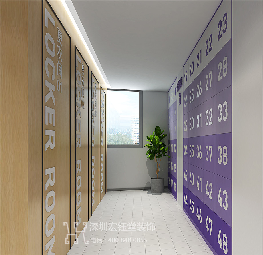 鄭州亞楠舞蹈藝術培訓學校裝修設計方案-儲物柜效果圖