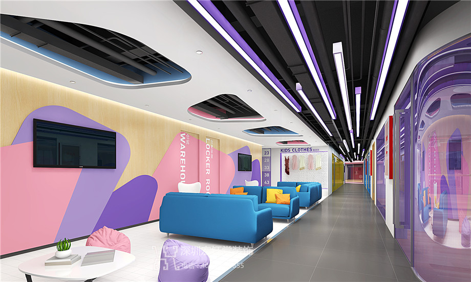 鄭州亞楠舞蹈藝術培訓學校裝修設計方案-走廊效果圖