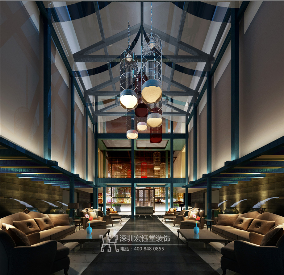 鄭州新浙商精品商務酒店餐廳裝修設計效果圖