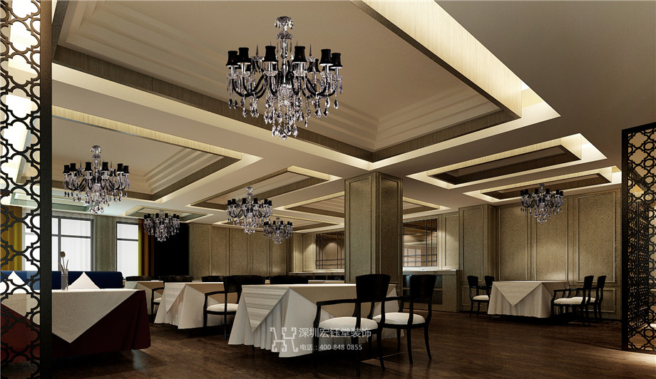 開封東方豪庭精品商務酒店餐廳裝修設計效果圖