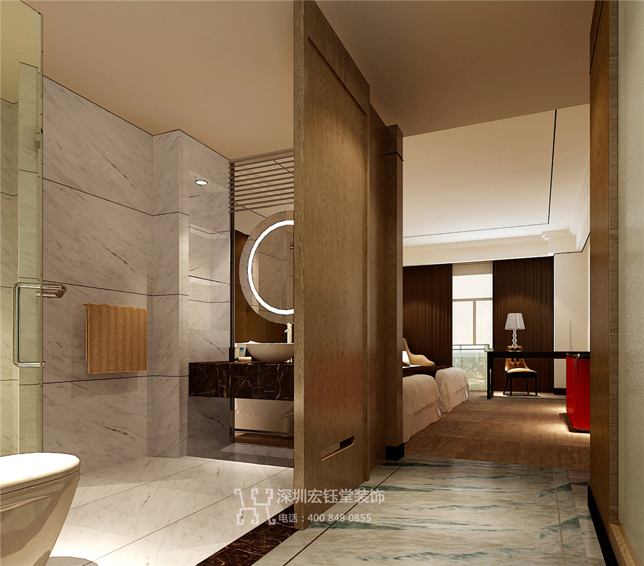 開封東方豪庭精品商務酒店客房衛生間裝修設計效果圖