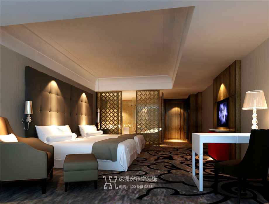 開封東方豪庭精品商務酒店標準間裝修設計效果圖