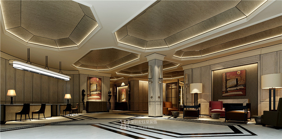 開封東方豪庭精品商務酒店大堂裝修設計方案