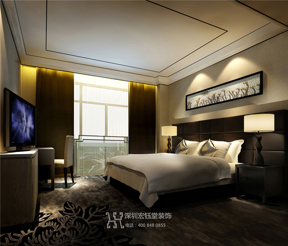 開封東方豪庭精品商務酒店大床房裝修設計方案