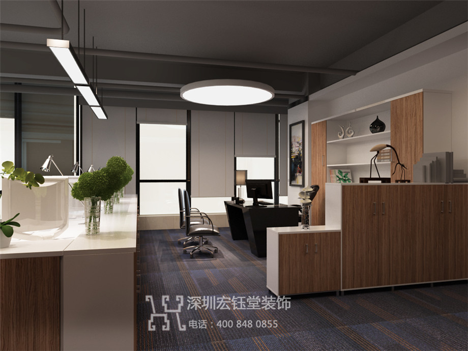 鄭州維誼生物科技公司現代風辦公室裝修設計方案 鄭州維誼生物科技公司現代風辦公室裝修設計方案