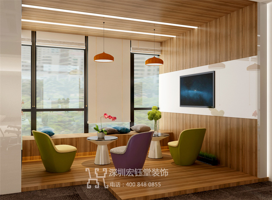 鄭州維誼生物科技公司辦公室客戶接待區裝修設計圖 鄭州維誼生物科技公司辦公室客戶接待區裝修設計圖