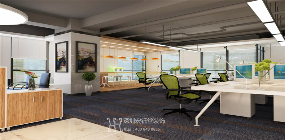 鄭州維誼生物科技公司開敞辦公區裝修設計圖 鄭州維誼生物科技公司開敞辦公區裝修設計圖