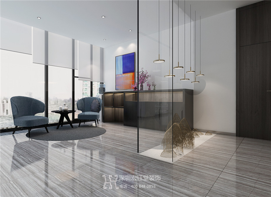 河南新泰和通信工程公司辦公室裝修設計案例