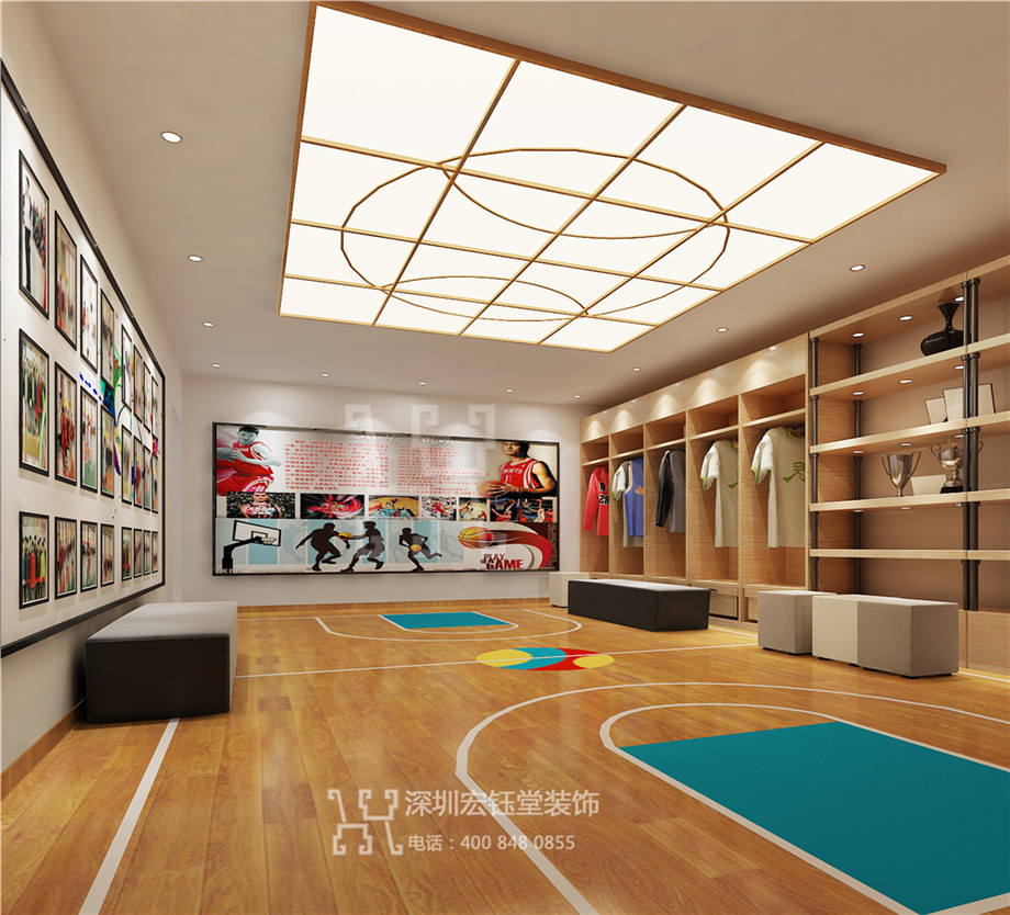 鄭州幸福路小學籃球休息室裝修設計效果圖 鄭州幸福路小學籃球休息室裝修設計效果圖