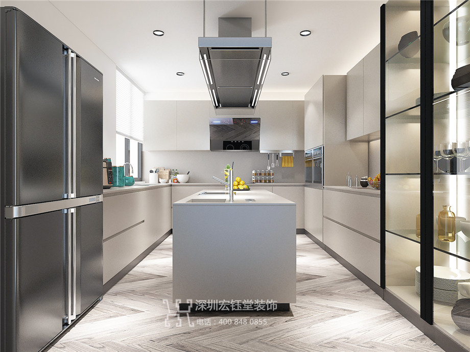 洛陽建業(yè)桂園陳公館三層獨棟別墅廚房裝修設(shè)計方案