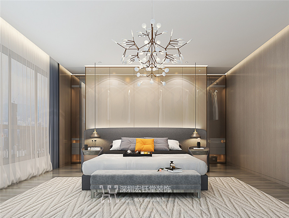 洛陽建業(yè)桂園陳公館三層獨棟別墅客廳裝修設(shè)計效果圖