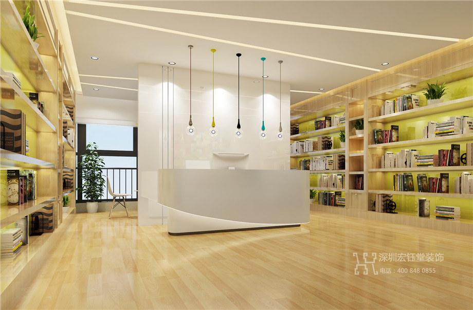 鄭州兒童培訓中心裝修設計方案-北藝創想前臺效果圖 鄭州兒童培訓中心裝修設計方案-北藝創想前臺效果圖