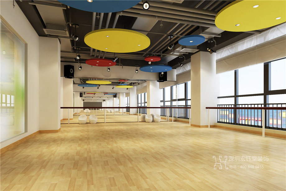 鄭州兒童培訓中心裝修設計方案-北藝創想舞蹈教室效果圖 鄭州兒童培訓中心裝修設計方案-北藝創想舞蹈教室效果圖
