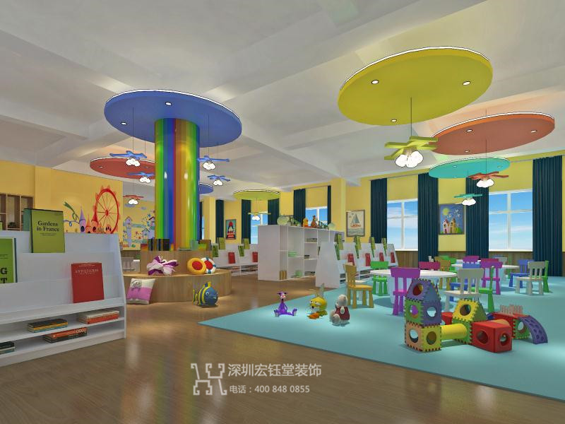鄭州美國艾利特高端幼兒園彩虹教室裝修設計效果圖 鄭州美國艾利特高端幼兒園彩虹教室裝修設計效果圖