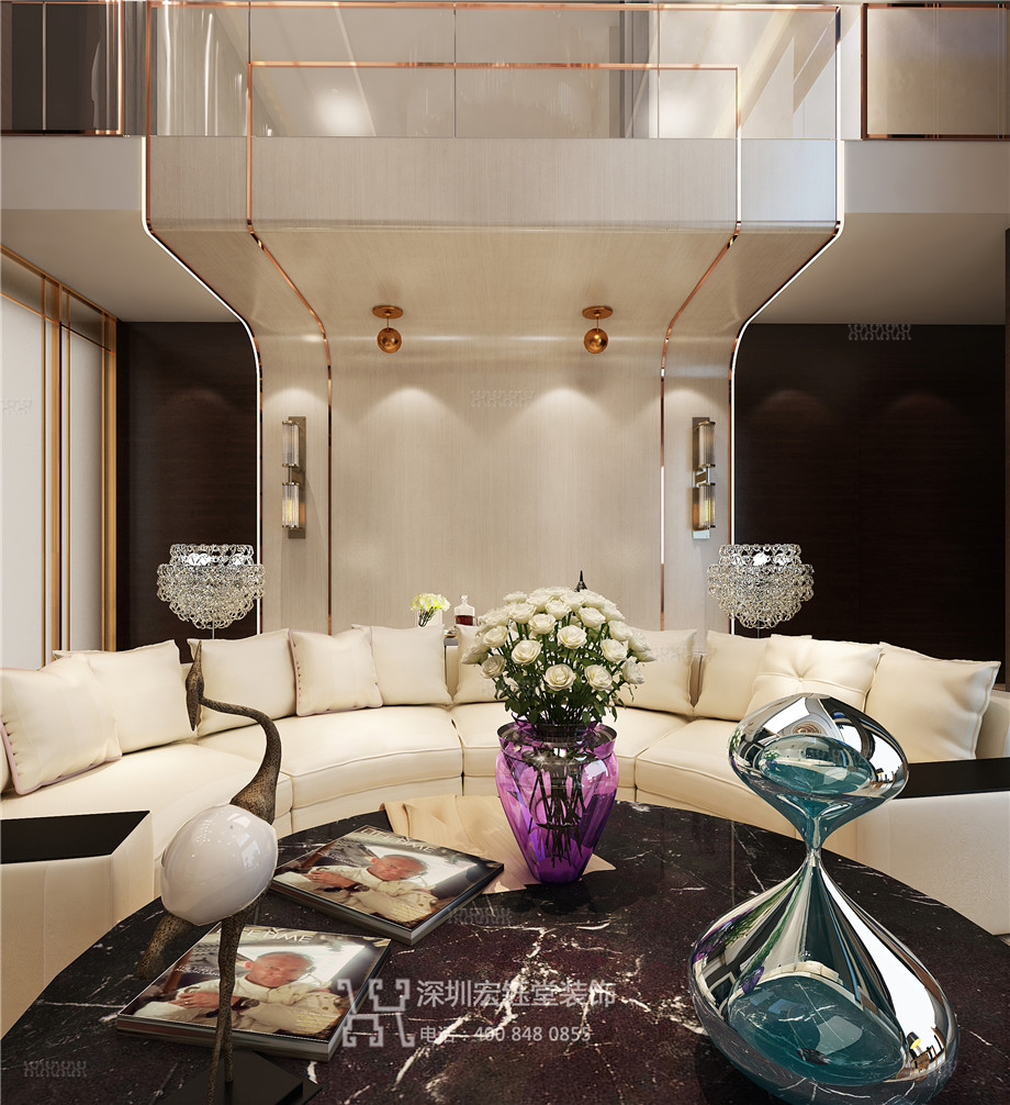 鄭州現代奢華風鄒公館別墅裝修設計案例