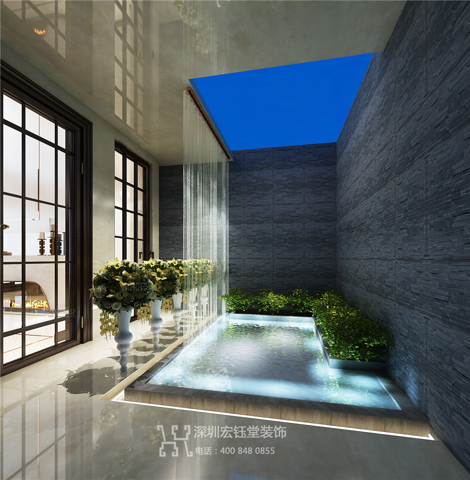 鄭州建業聯盟新城鄒公館聯排別墅裝修設計效果圖