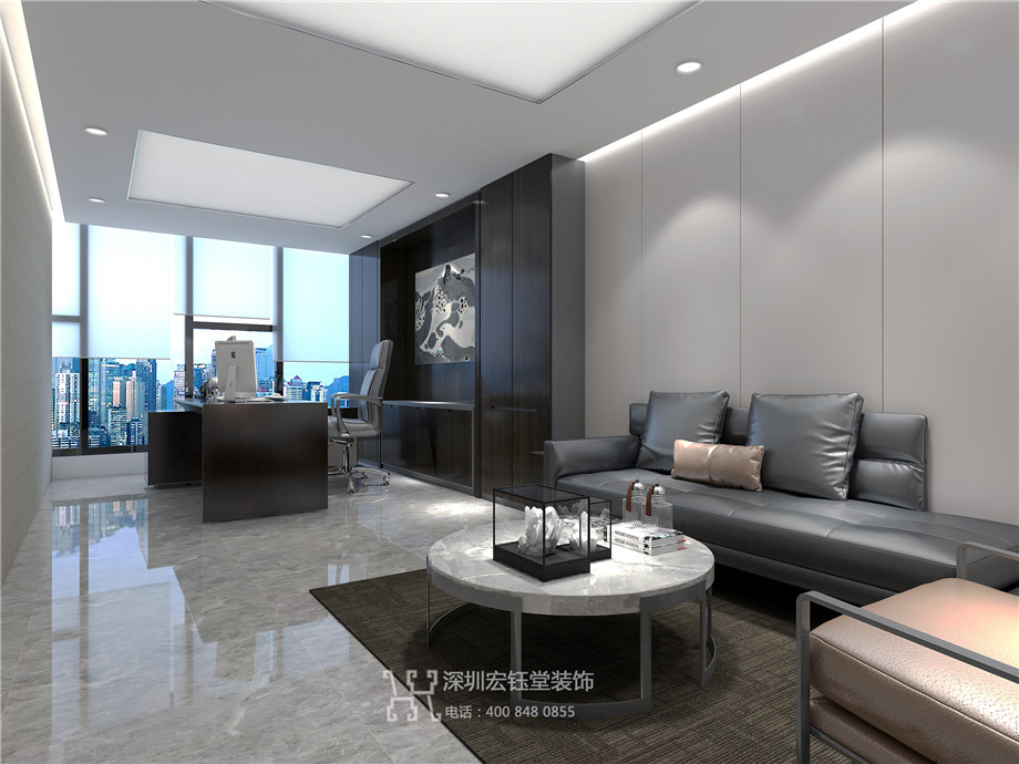 鄭州市市場發展投資有限公司整層辦公室裝修案例-總經理辦公室布置效果圖 鄭州市市場發展投資有限公司整層辦公室裝修案例-總經理辦公室布置效果圖