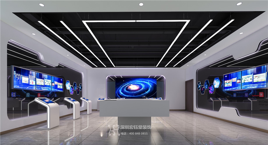 河南騰信集團展廳裝修設計效果圖