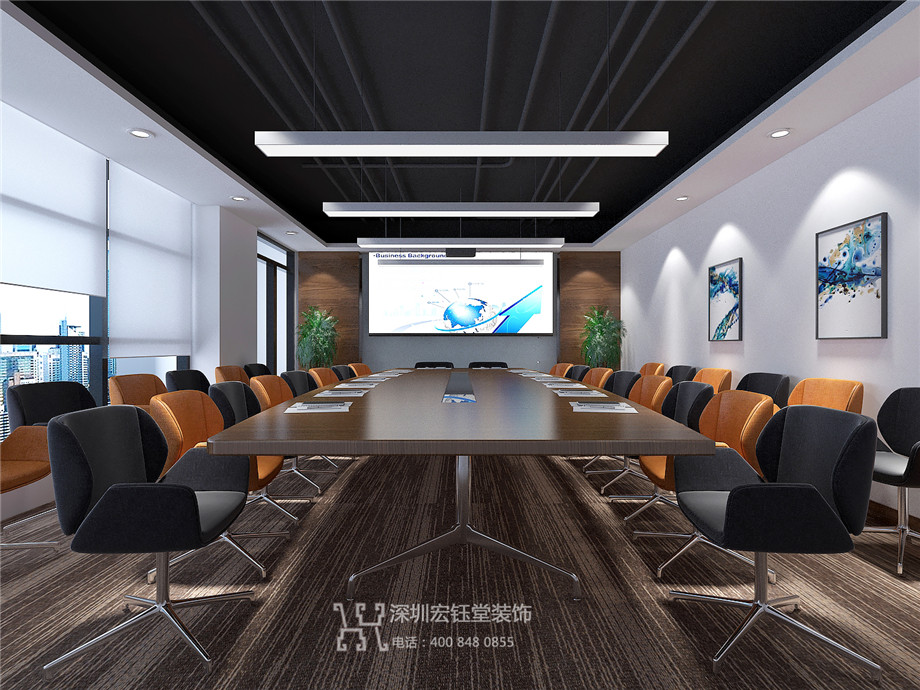 河南合之潤傳媒公司3000平辦公室裝修設(shè)計案例