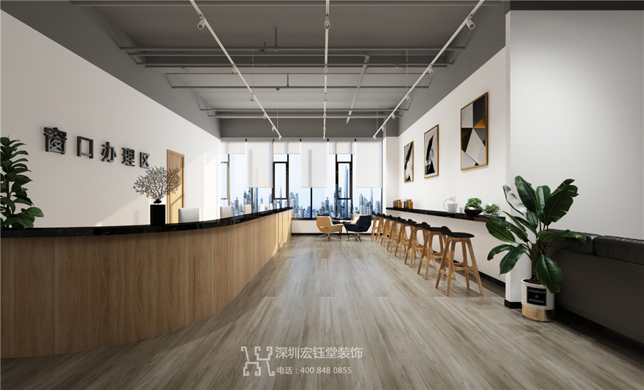 河南信息化管理公司辦公室裝修設計效果圖