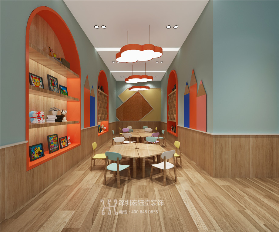 鄭州藝學堂藝術培訓學校走廊設計方案