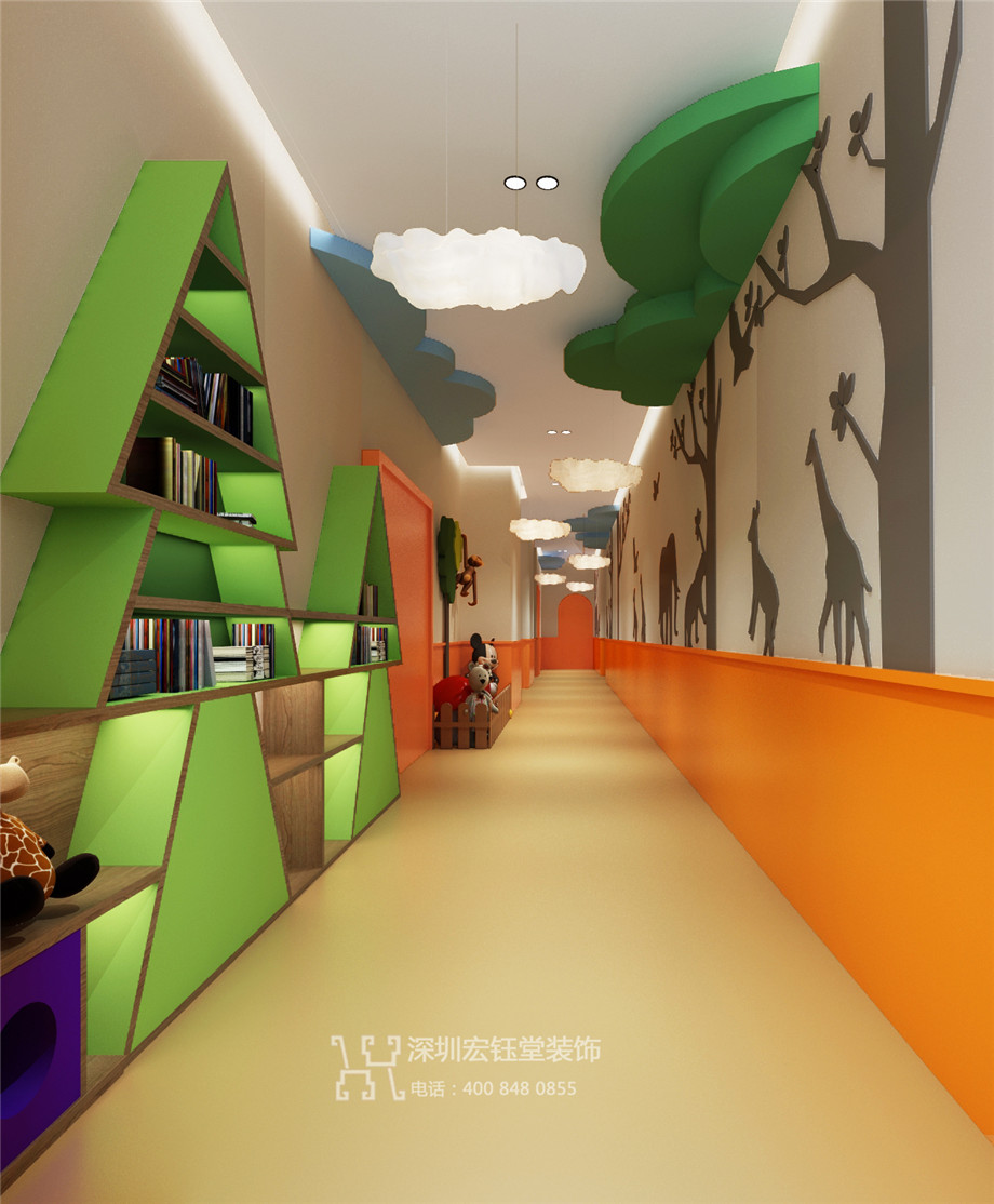 鄭州藝學堂藝術培訓學校走廊設計效果圖