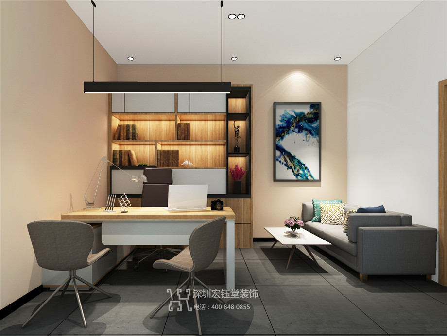 鄭州藝學堂藝術培訓學校辦公室裝修計圖