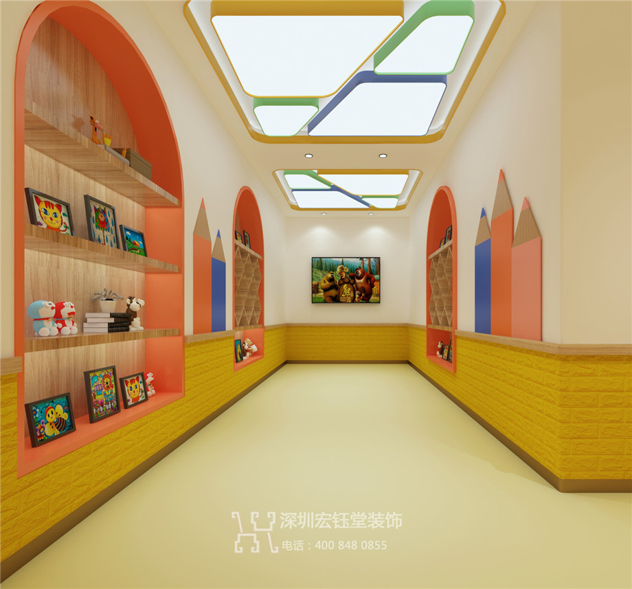 鄭州連鎖少兒藝術培訓學校走廊裝修設計方案 鄭州連鎖少兒藝術培訓學校走廊裝修設計方案