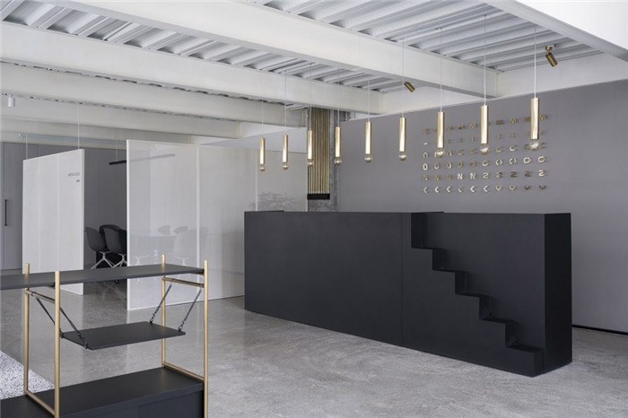 工業輕奢風辦公室前臺設計方案