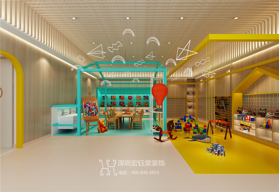 鄭州藍亭貝樹幼兒園裝修設計效果圖-活動教室設計方案