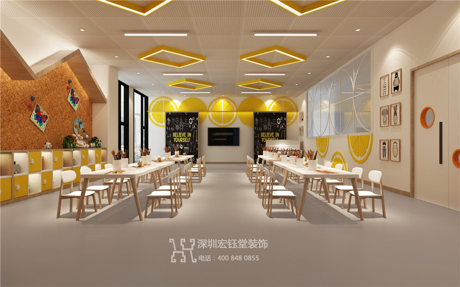 鄭州藍亭貝樹幼兒園裝修設計效果圖-教室設計方案