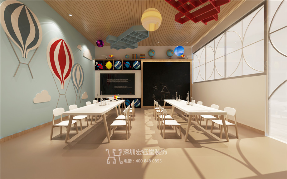 鄭州藍亭貝樹幼兒園裝修設計效果圖-教室設計方案