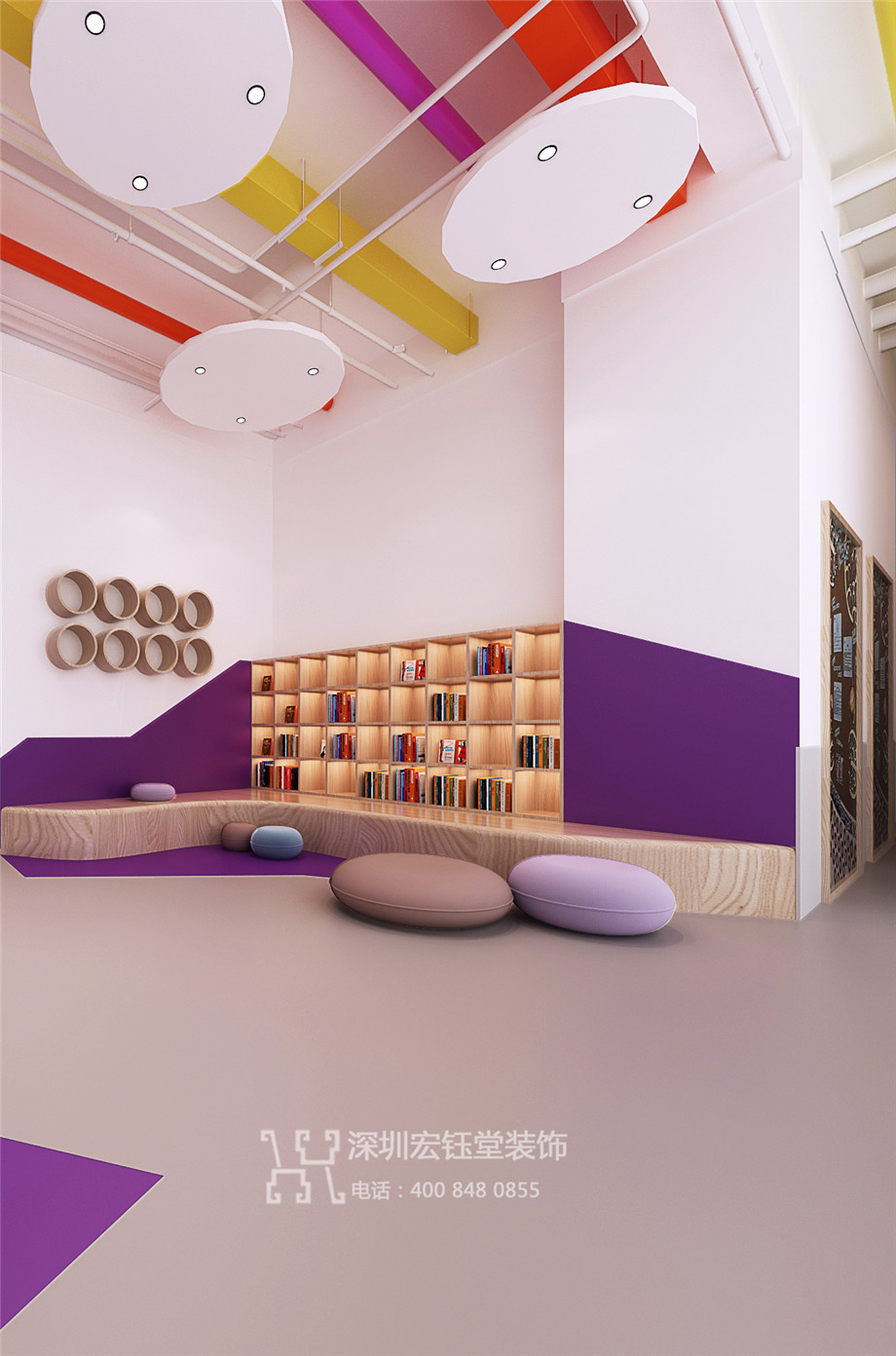 鄭州藍亭貝樹幼兒園裝修設計效果圖-走廊設計方案