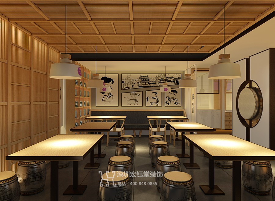 鄭州蓉小月特色酸菜魚餐廳裝修設計方案