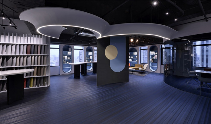 臺灣波龍藝術地毯設計公司辦公室展廳裝修設計圖