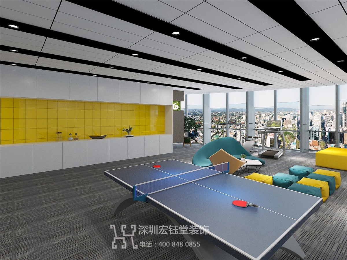 河南光大路橋工程公司茶水休閑區設計裝修圖