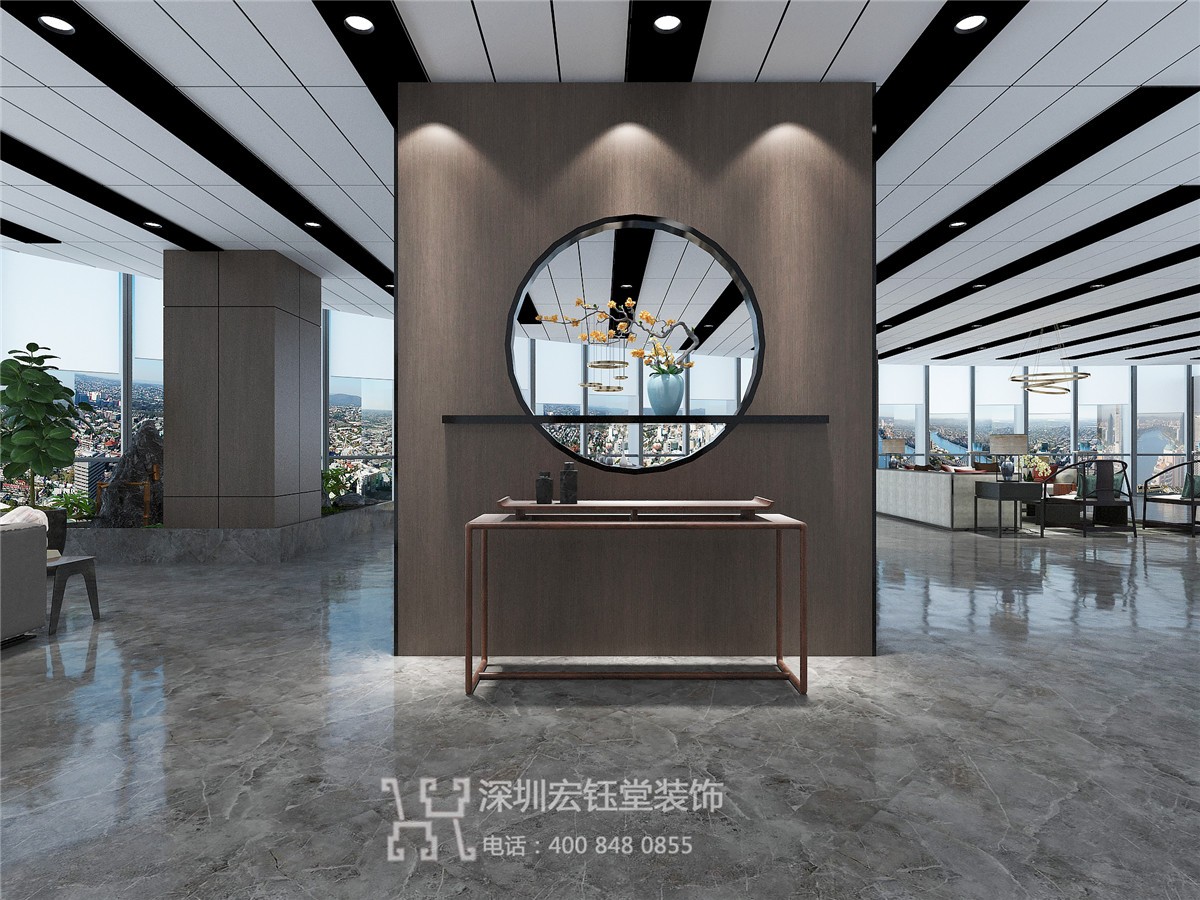 河南光大路橋工程公司董事長辦公室裝修設計方案