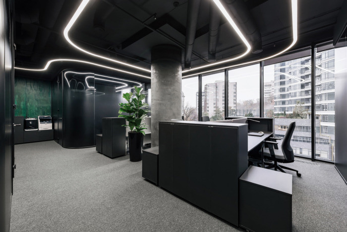 酷黑風格創意辦公室敞開辦公區設計方案 酷黑風格創意辦公室敞開辦公區設計方案
