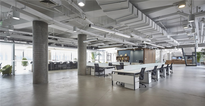 實力文化傳媒集團辦公樓敞開辦公區裝修設計實景圖 實力文化傳媒集團辦公樓敞開辦公區裝修設計實景圖