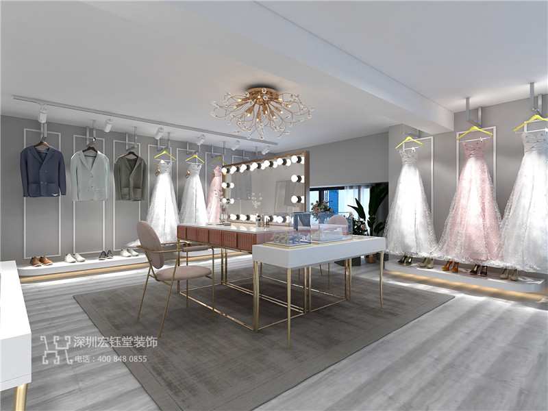 鄭州Tiám婚紗禮服館化妝區裝修設計圖