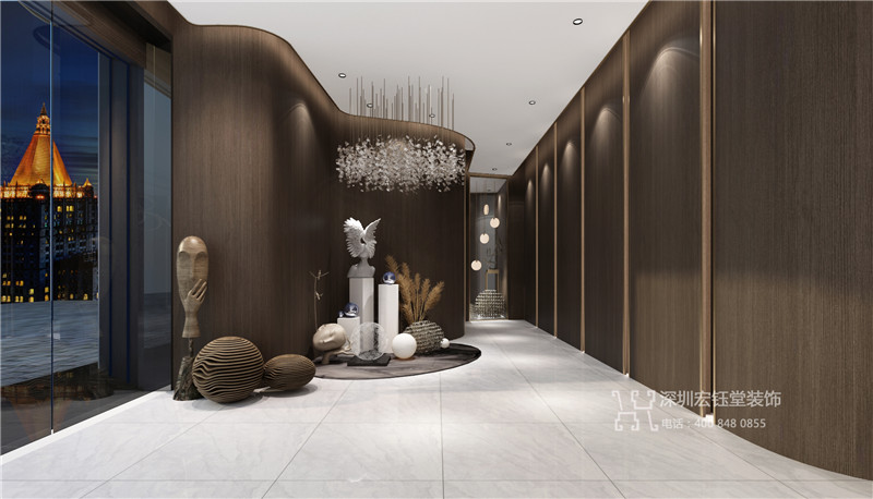 鄭州天卿醫(yī)療美容醫(yī)院走廊設(shè)計方案效果圖