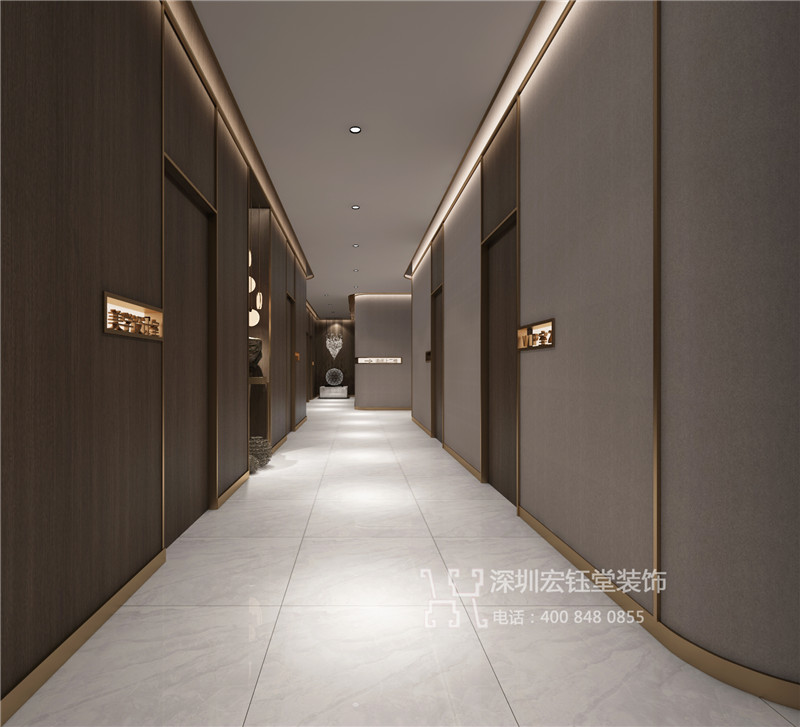 鄭州天卿醫(yī)療美容機構(gòu)走廊設(shè)計方案效果圖